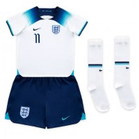 Anglicko Marcus Rashford #11 Domáci Detský futbalový dres MS 2022 Krátky Rukáv (+ trenírky)